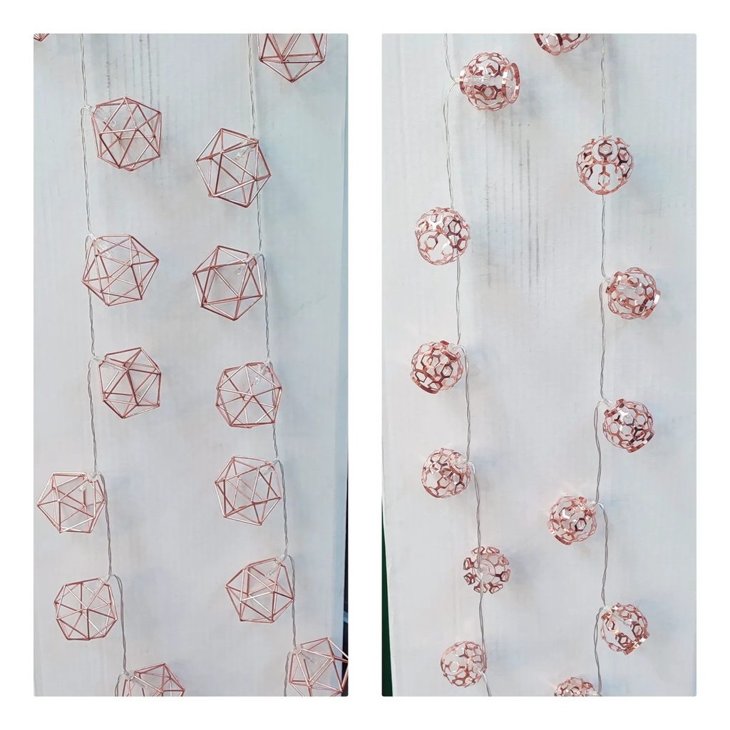 Rose gold fairy lights (with batteries)