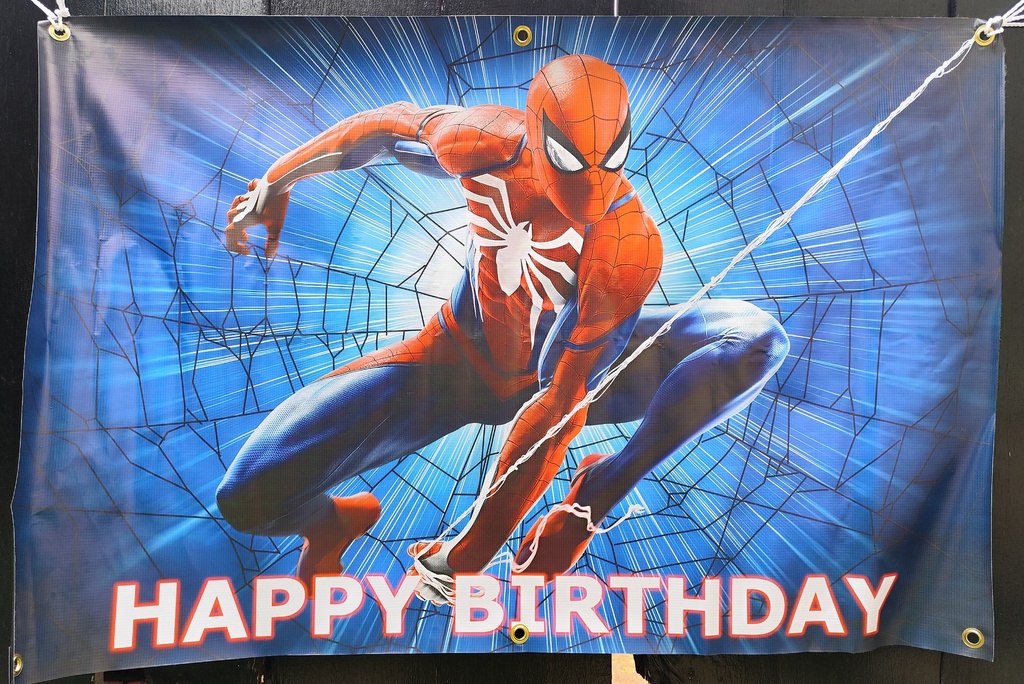 PVC Birthday Banner - Spiderman
